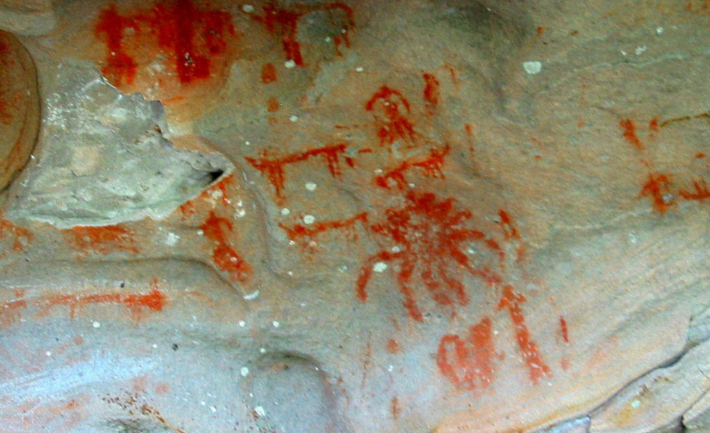Pintura rupestre de Valonsadero en El Mirador, detalles