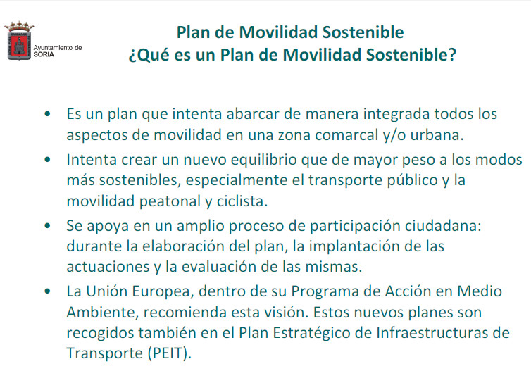 Plan de Movilidad Soria_que es