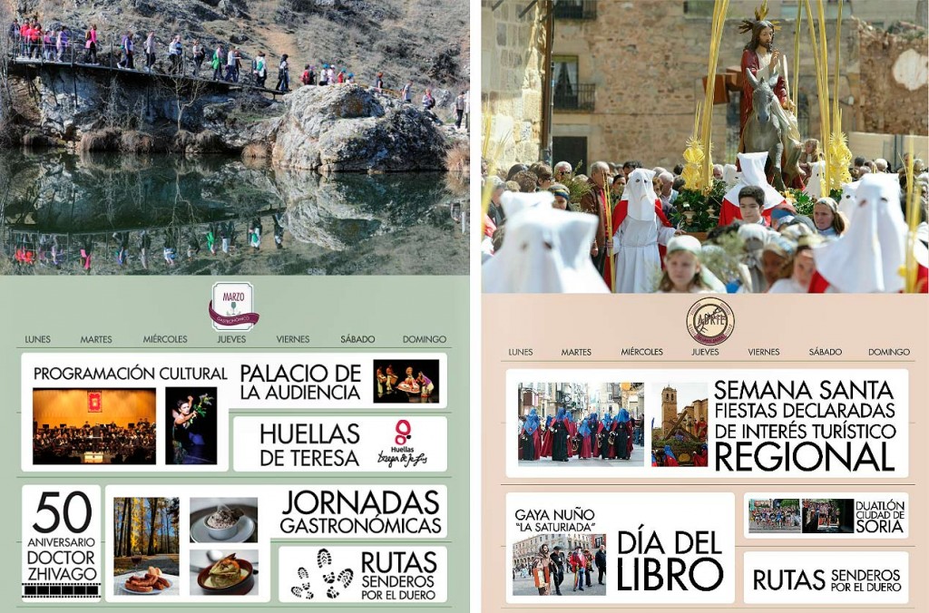 Eventos de marzo y abril en Soria. Elige Soria