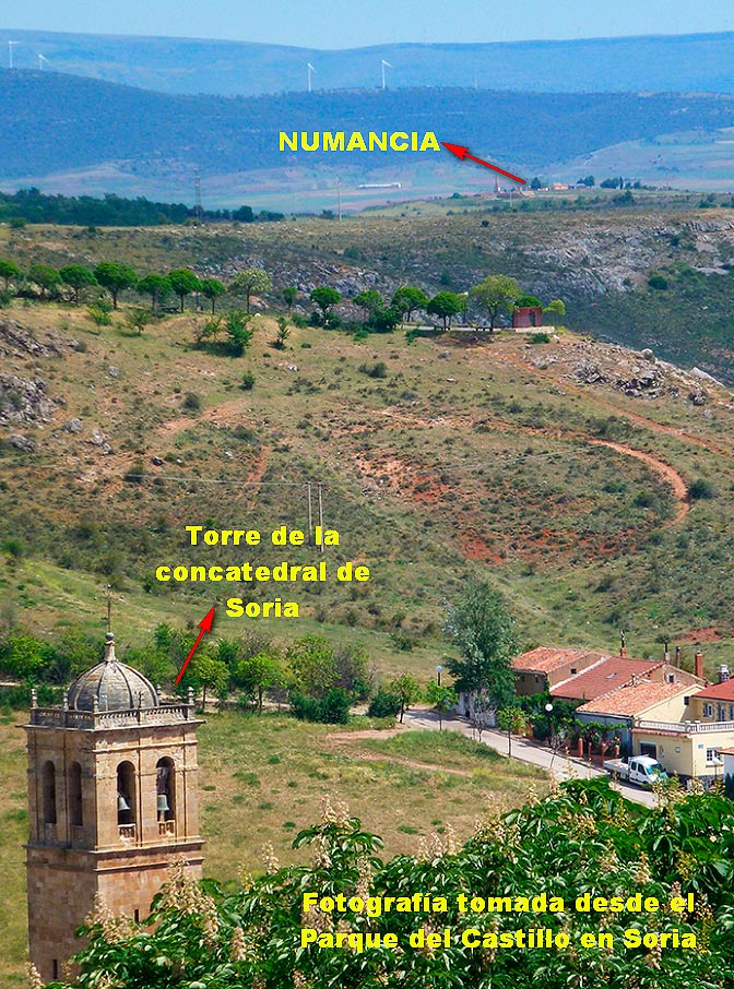 Numancia-se-ve-desde-el-castillo-de-Soria