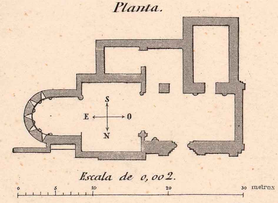 Planta de San Nicolás según grabado de la Biblioteca Nacional de España