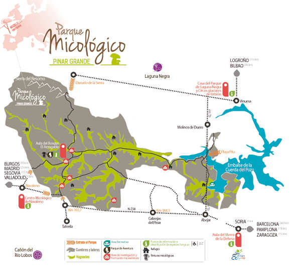 mapa Parque Micologico de Pinar Grande