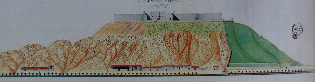plano castillo de soria zona del Duero por Badiola 1813