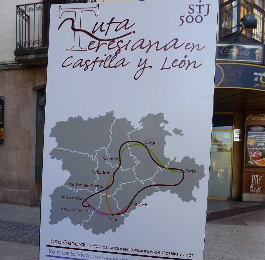 Ruta teresiana en Castilla y Leon, panel de Soria