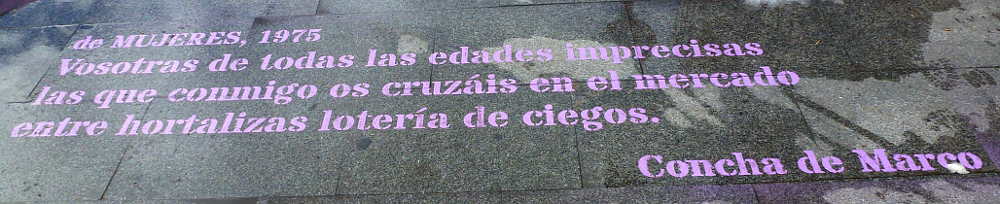Poemas de Concha de Marco en graffitis de Soria