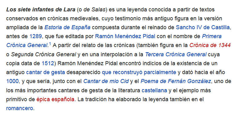 Siete infantes de Lara en Wikipedia